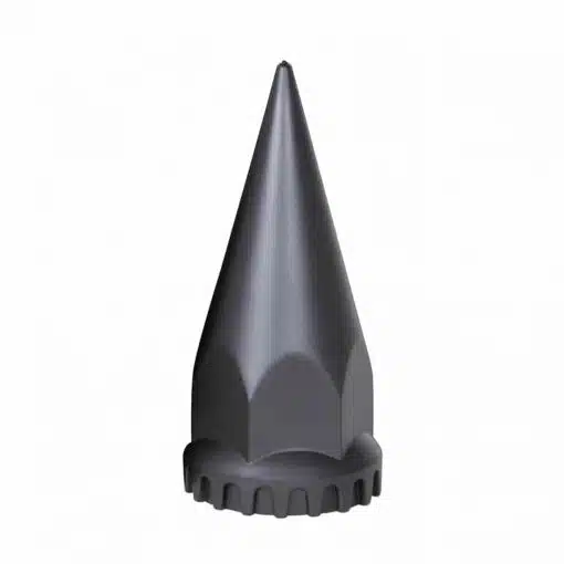 33mm Black Spike Lug Nut Cover Thread On 5 inch