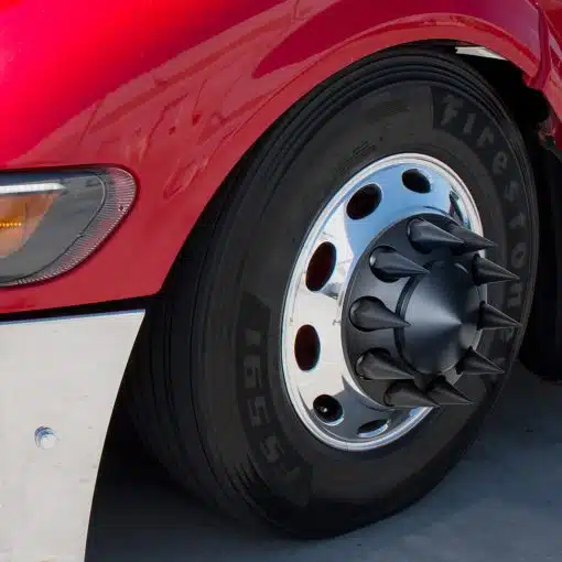 33mm 5" Black Spike Lug Nut Cover Thread On - Image 2