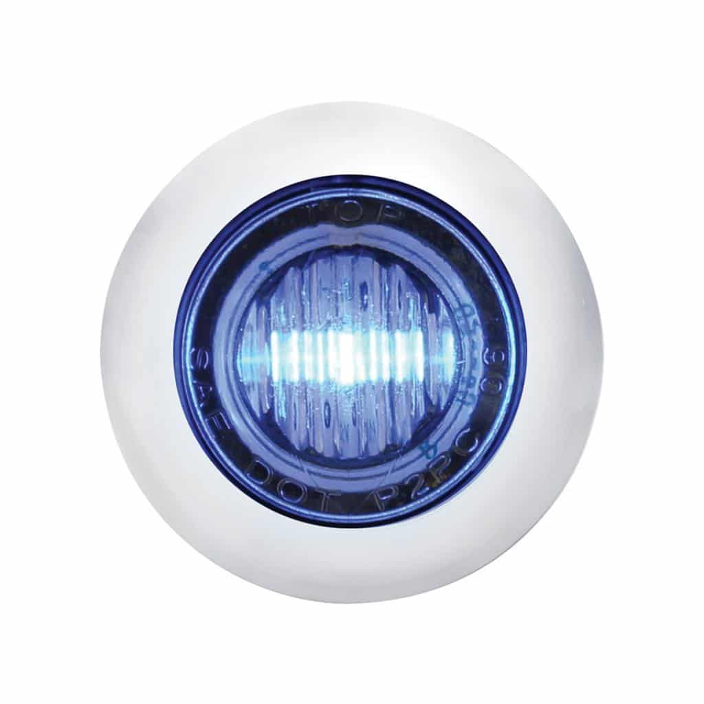 Double Fury 3/4" Clearance Light 3 LED Dual Color Red & White Clear Lens 