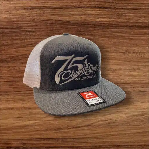 75 Chrome Shop Flat Bill Lady Logo Hat - Image 19