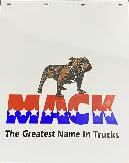 Vintage Mack White Poly Mud Flaps 30"
