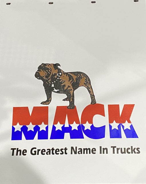 Vintage Mack White Poly Mud Flaps 30" - Image 2