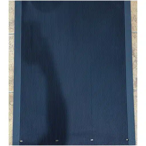 Black Rubber Grooved Mud Flap 30"