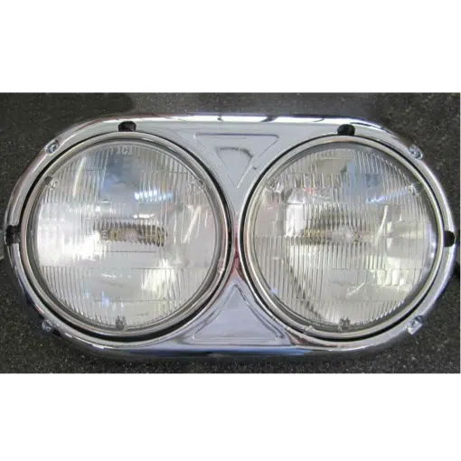 Double Round Headlight with Lights & Bezel