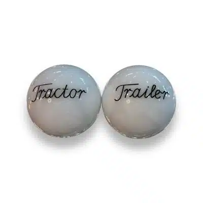 Tractor / Trailer Air Brake Knobs - White, Pearl
