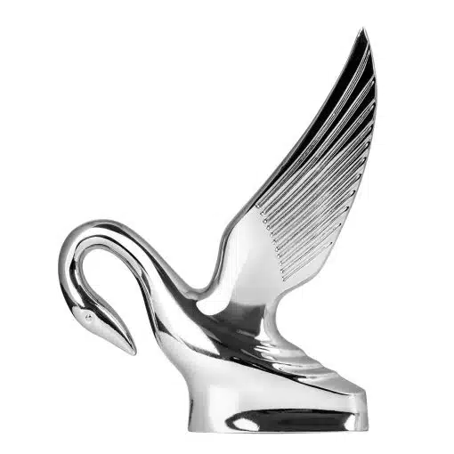 Chrome Classic Swan Hood Ornament - Image 3