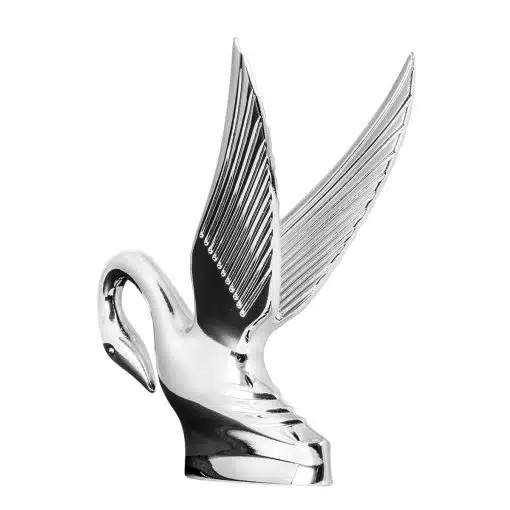 Chrome Classic Swan Hood Ornament - Image 2
