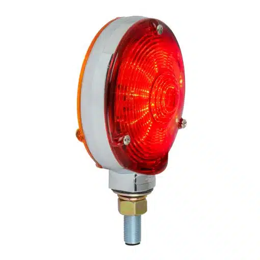 4" Double Face Star LED Pedestal Light Amber/Red