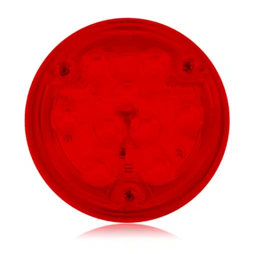 4" Red Low Profile LED Light- 9 Diodes