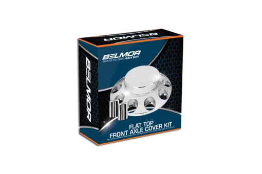 Flat Top Front Axle Hub Covers Kit with 1 Cover and 10 Locking Nut Covers - Image 2