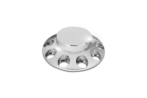 Flat Top Front Axle Hub Covers Kit with 1 Cover and 10 Locking Nut Covers