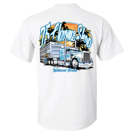 75 Chrome Shop Bull Hauler T-Shirt - Image 4