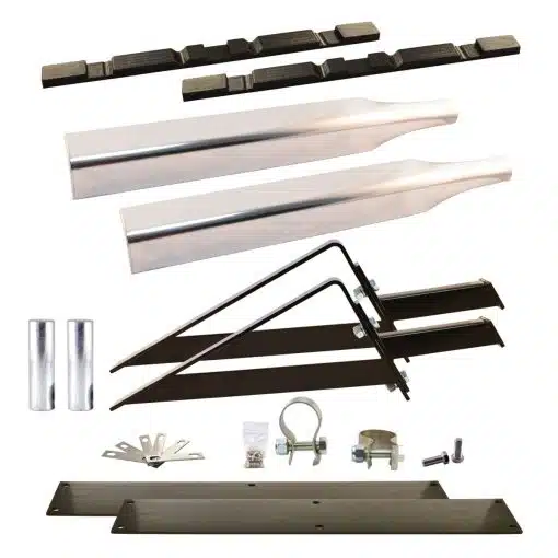 Standard Half Fender Mounting Kit (14 Ga. | Threaded Post Mount) - Triangular Undermounts