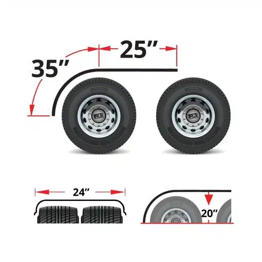 60" Standard Half Fenders with Flange (16 Ga.) - For 43.5" or 46.5" O.D Tires - Image 2