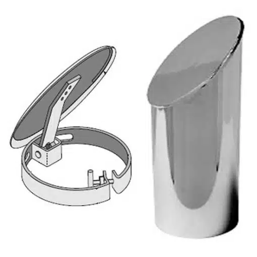 Chrome Rain Cap For Miter Top Stacks
