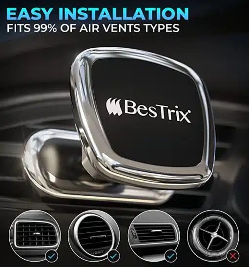 BesTrix Magnetic Phone Car Mount Magnetic Car Cell Phone Holder - Image 5