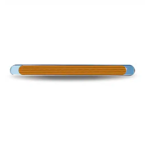 17" Amber Auxiliary Chrome LED Strip - 12 Diodes