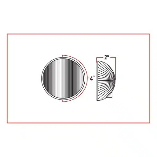 4" Red LED Light - 19 Diodes - Image 3