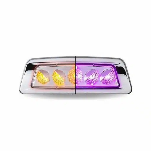 Kenworth Dual Revolution Amber Turn & Marker to Purple Auxiliary Fender LED Light - 5 Diodes - Image 4