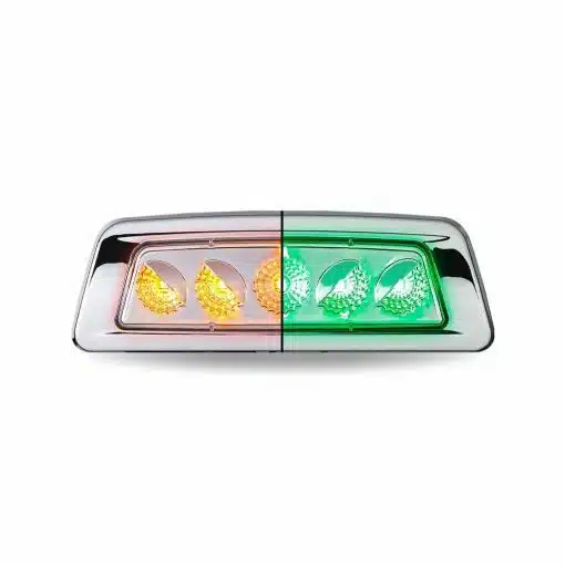 Kenworth Dual Revolution Amber Turn & Marker to Green Auxiliary Fender LED Light - 5 Diodes - Image 4