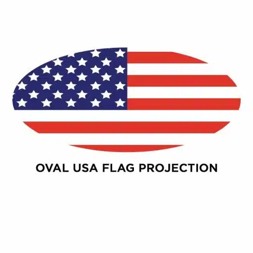 KW/PB Oval USA Flag Projector LED Door Light - Image 8