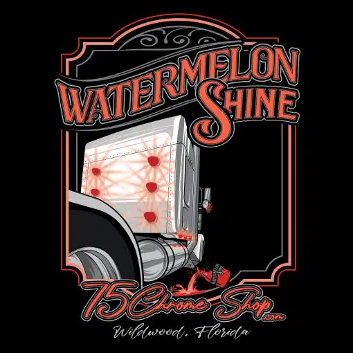 75 Chrome Shop Watermelon Shine Black T-Shirt