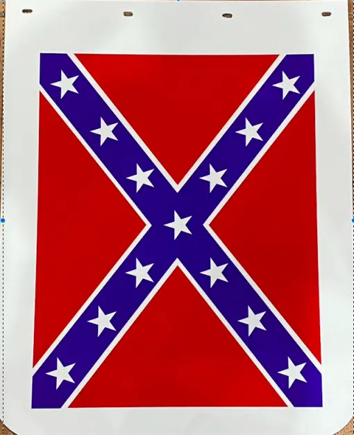 Rebel Flag Poly Mudflap 30"