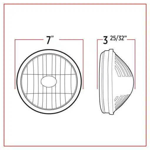 7" LED Reflector Headlight (Combination High & Low Beam | 800 Lumens) - Image 4