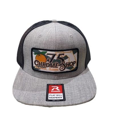 Flat Bill Orange Patch Hat