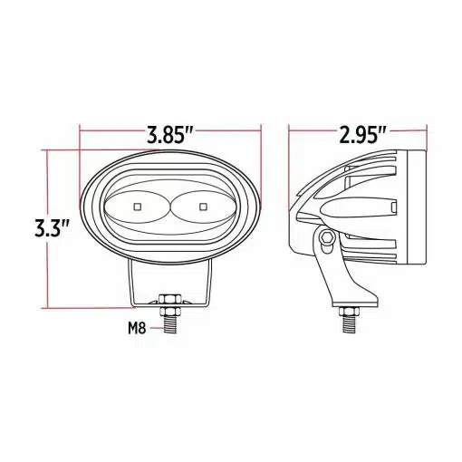 Dual Color White/Red Spot Heavy Duty LED Work Lamp - Image 6