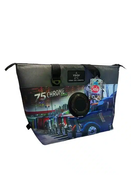 75 Chrome Shop Logo FRIO Cooler with Bluetooth - Image 2