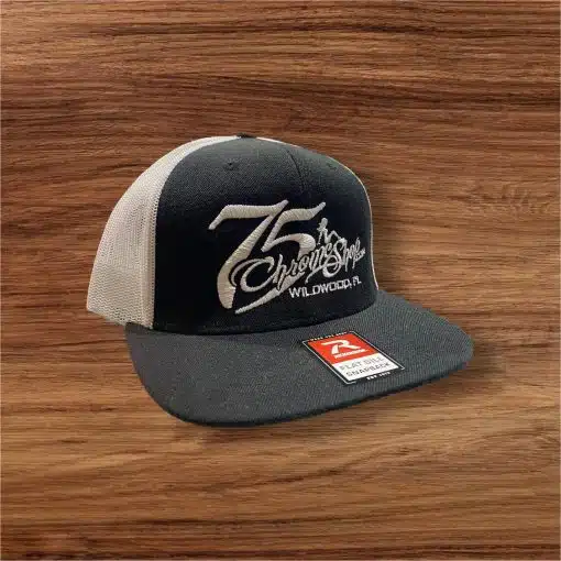 75 Chrome Shop Flat Bill Lady Logo Hat - Image 8