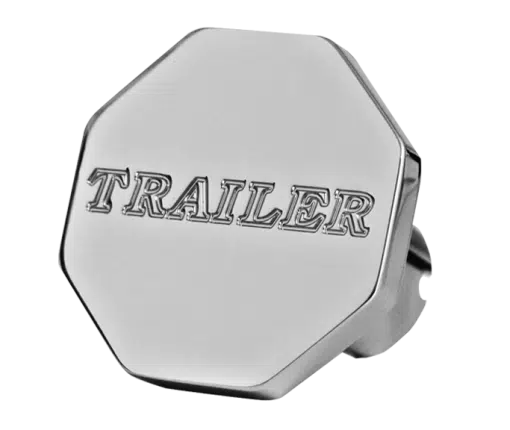 Trailer Octagon Knob Engraved, Chromed and Packed