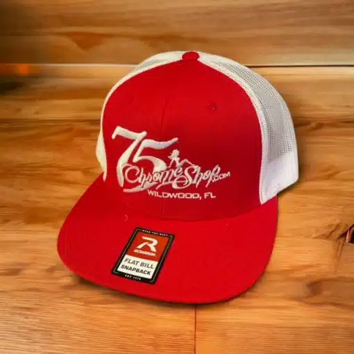 75 Chrome Shop Flat Bill Lady Logo Hat - Image 20