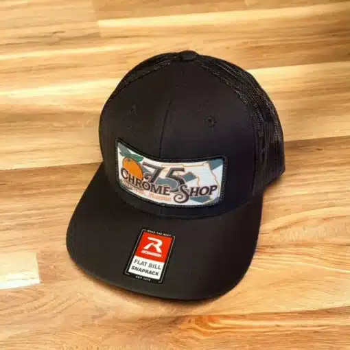 Flat Bill Orange Patch Hat - Image 6