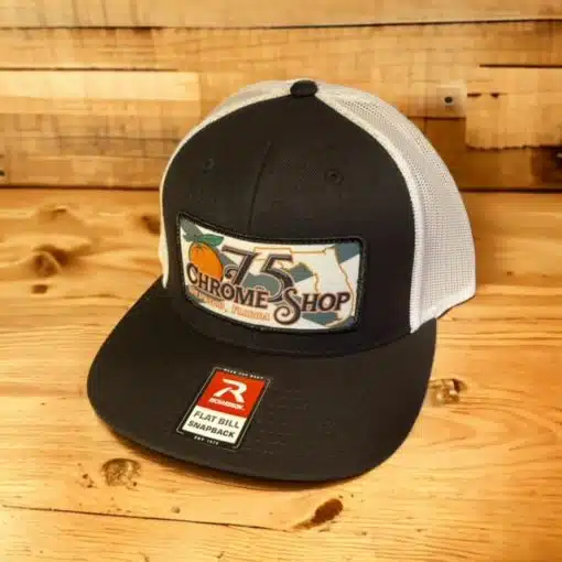 Flat Bill Orange Patch Hat - Image 4