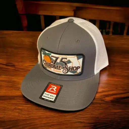 Flat Bill Orange Patch Hat - Image 3