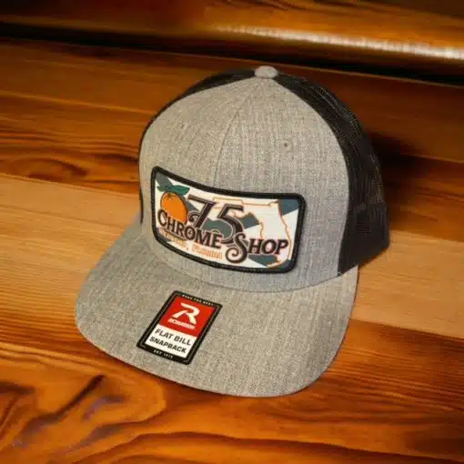 Flat Bill Orange Patch Hat - Image 2
