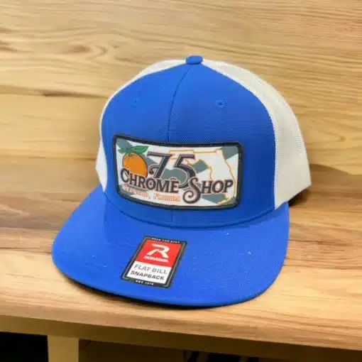 Flat Bill Orange Patch Hat - Image 7
