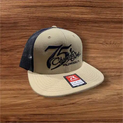 75 Chrome Shop Flat Bill Lady Logo Hat - Image 4