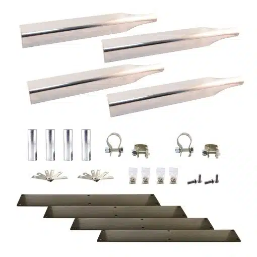 Stainless Steel Single Axle Fender Mounting Kit with Triangular Mounting Arms