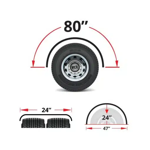 Stainless Steel 80" Single Axle Fenders - Image 2