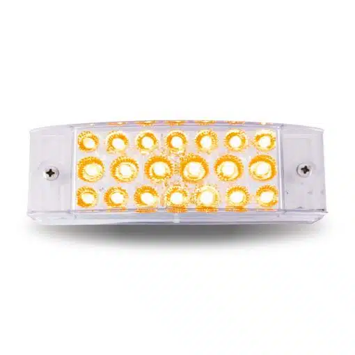 2" x 6" Clear Amber Marker Rectangular LED Light - 20 Diodes