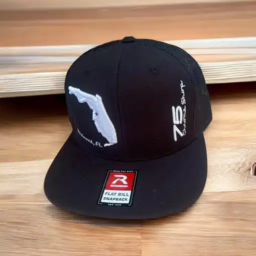 75 Chrome Shop Florida Logo Flat Bill Hat - Image 8