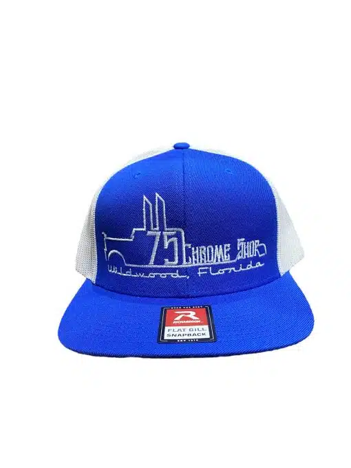 75 Chrome Shop Truck Logo Flat Bill Hat