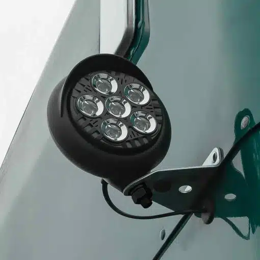 5″ Legacy Series Black Round LED Work Light with Legacy Housing & 4 Position Visor – Spot Beam | 2000 Lumens - Image 3