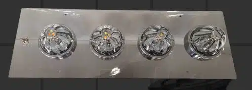 Kenworth W900 Sleeper Dome Light Bracket with 4 Watermelon Light Holes - Image 2