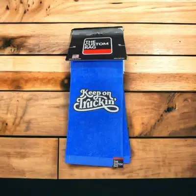 Keep On Trucking Cotton Rag - Blue