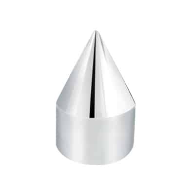 CHROME PLASTIC SPIKE NUT COVER - PUSH-ON