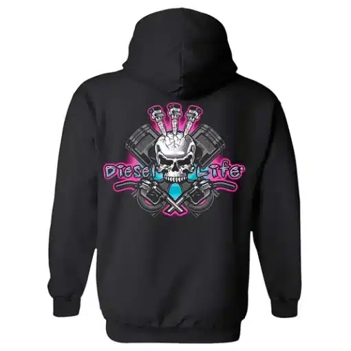 Ladies Diesel Life Black Injector Hoodie